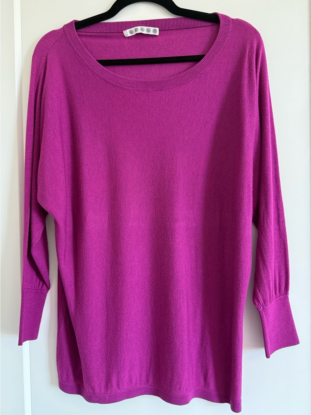 Women's Crewneck Sweater in Bright Magenta